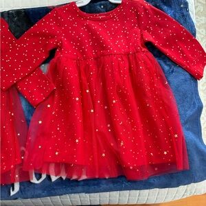 Unworn TWO Hanna Andersson 12-18 month holiday dresses with shoes and tights!